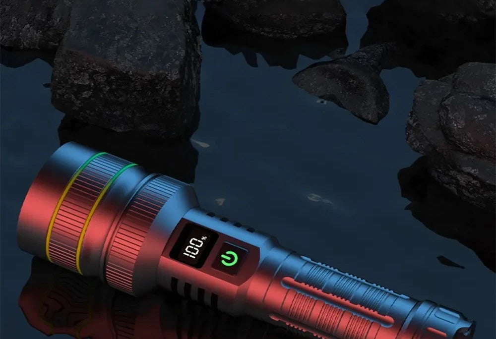 Lanterna LED KENSUN KS008 – Longo Alcance, Recarregável USB-C, 5 Modos e Zoom Lanterna LED KENSUN KS008 – Longo Alcance, Recarregável USB-C, 5 Modos e Zoom